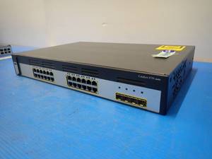 lot 110 image: Cisco&nbspWS-C3750G-24TS-E 24-Port Gigabit Ethernet Switch  Includes CAB-AC power cable 