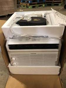 lot 25 image: Toshiba 5,000 BTU 115V Window Air Conditioner Cools 150 sq. ft. in White Customer Returns See Pictures