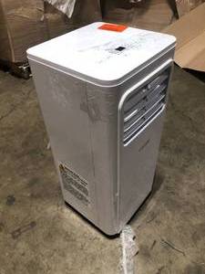 lot 42 image: Vissani 5,000 BTU 115-Volt Portable Air Conditioner for 150 sq. ft. Rooms with Dehumidifier and Remote in White Missing Pieces Customer Returns See Pictures