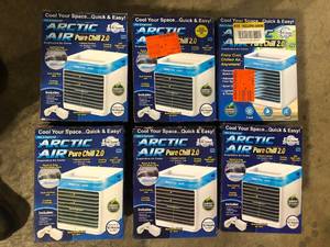 lot 48 image: Lot of ARCTIC AIR 76 CFM 4 Speed Portable Evaporative Cooler for 45 sq. ft.  Customer Returns See Pictures
