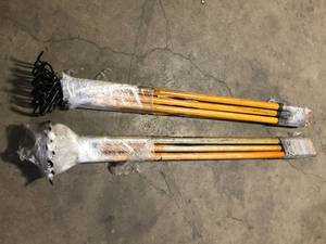 lot 28 image: Lot of Husky 51 in. L Wood Handle 4-Tine Cultivator   Customer Returns See Pictures