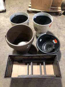 lot 33 image: Lot of Assorted Outdoor Potters and Planter Various Models and Conditions Customer Returns See Pictures