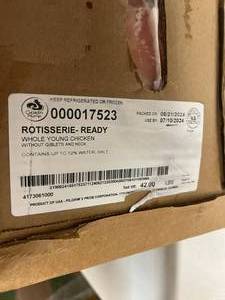 42lbs Rotiesserie Ready Whole Young Chickens