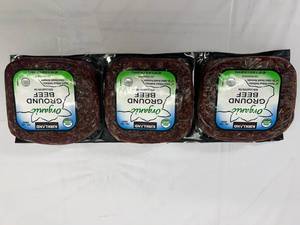 3x 1.34lbs Organic Ground Beef 85%15%