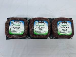 3x 1.34lbs Organic Ground Beef 85%15%