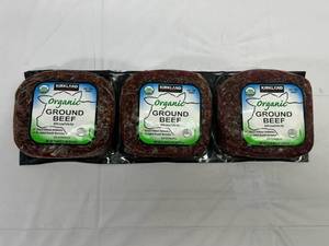 3x 1.34lbs Organic Ground Beef 85%15%