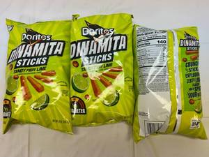 3x 9oz Doritos Dinamita Sticks-Tangy Fiery Lime