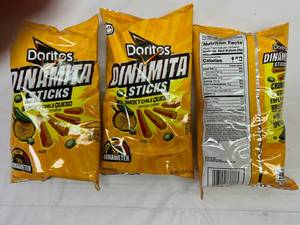 3x 9oz Doritos Dinamita Sticks-Smokey Chile Queso