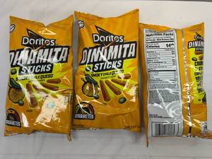 3x 9oz Doritos Dinamita Sticks-Smokey Chile Queso