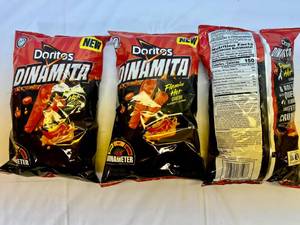 3x 9oz Doritos Dinamita Sticks-Flamin Hot Queso