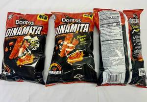 3x 9oz Doritos Dinamita Sticks-Flamin Hot Queso