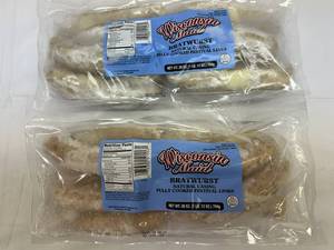 2x 1lb 12oz Wisconsin Maid Natural Casing Bratwursts