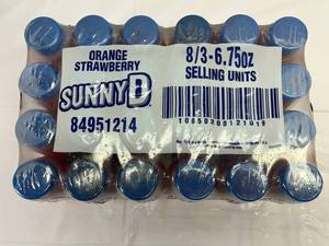 24 bottles SunnyD Orange Strawberry Drink