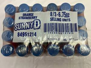 24 bottles SunnyD Orange Strawberry Drink