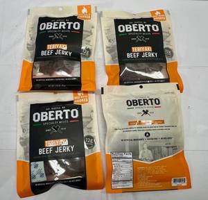 4x 3.5oz Obertos Beef Jerky-Teriyaki