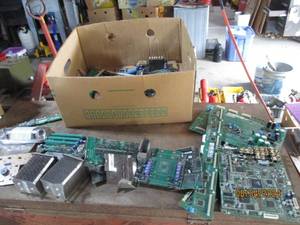 Two box lot of misc motherboards an...
