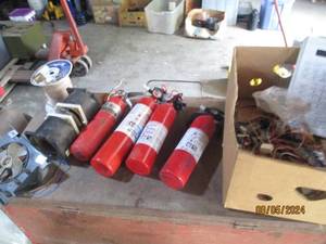Lot of uncharged fire extinguishers...
