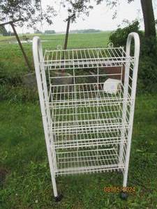 Portable metal framed shoe rack...