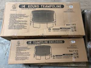 14ft Round Trampoline and Enclosure