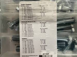 128 Piece Set of Autocraft Grade 5 Fasteners
