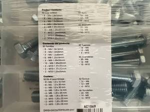 128 Piece Set of Autocraft Grade 5 Fasteners