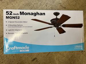 52in Monaghan 3-Speed Ceiling Fan