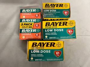 4 Packs of Bayer Asprin