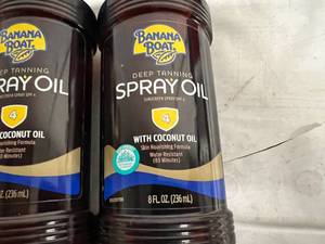 6 Bottles of Banana Boat Deep Tanning Spray Oil - 4 SPF