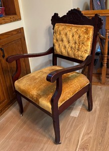 Vintage Victorian Style Mahogany Armchair