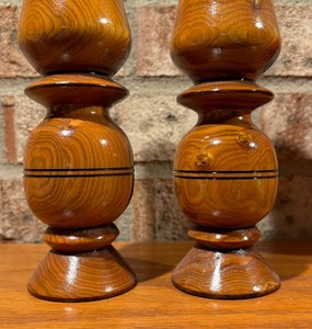 Vintage Woden Candle Holders