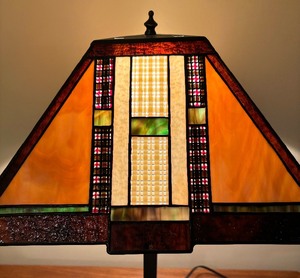 Mission Style Stained Glass Lamp