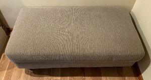 Neutral Upholstered Ottoman