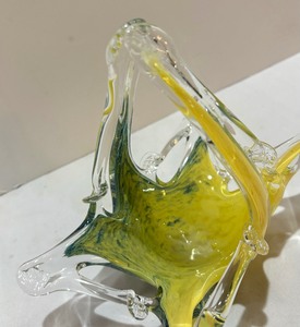 Murano Lavorazione Art Glass Basket