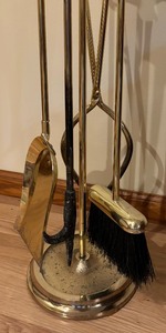 Brass Fireplace Tool Set  Brass Fireplace Accessory Set