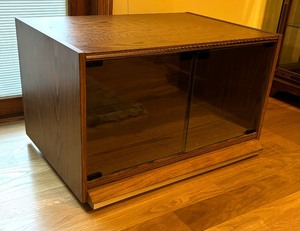 Glass Front Media Cabinet  Stand