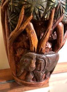 Carved Wooden Vase