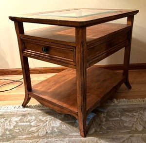Gorgeous Glass Top Side Table  Accent Table