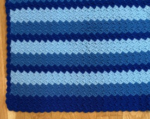 Hues of Blues Vintage Afghan
