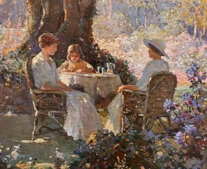 Hight Tea Print by Abbott Fuller Graves
