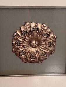 Pair of Pretty Gold Framed Wall Decorative Hangings