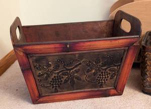 Magazine Rack and Baskets