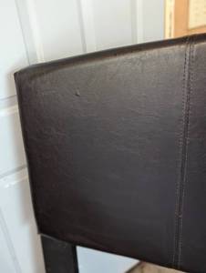 Queen Size Black Leather Headboard