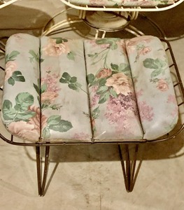 Vintage Metal Patio Furniture with Removable Cushions