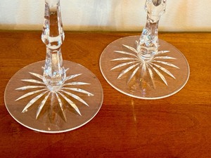 lot 6 image: Pair of Waterford Crystal Candle Holders