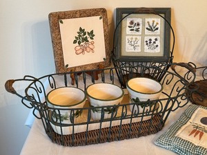 lot 35 image: Fun Home Decor Items including Decorative Metal Baskets and More