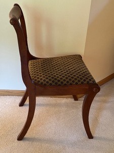 lot 39 image: Decorative Vintage Lyric Back Accent Chair
