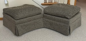 lot 98 image: Pair of Upholstered Ottomans