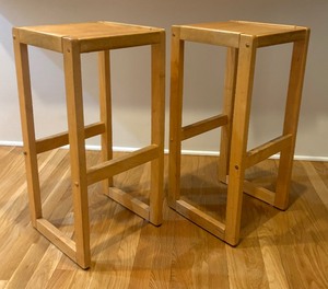 lot 163 image: Pair of Wooden Stools