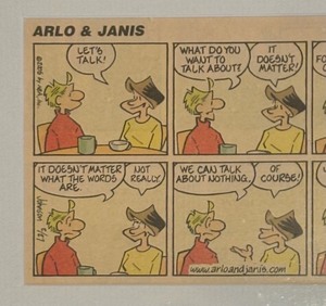 lot 166 image: Framed Vintage Arlo & Janis Comic