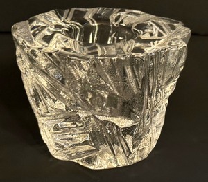 lot 63 image: Orrefors Martti Rytkonen Icy Icy Crystal Votive Candleholder